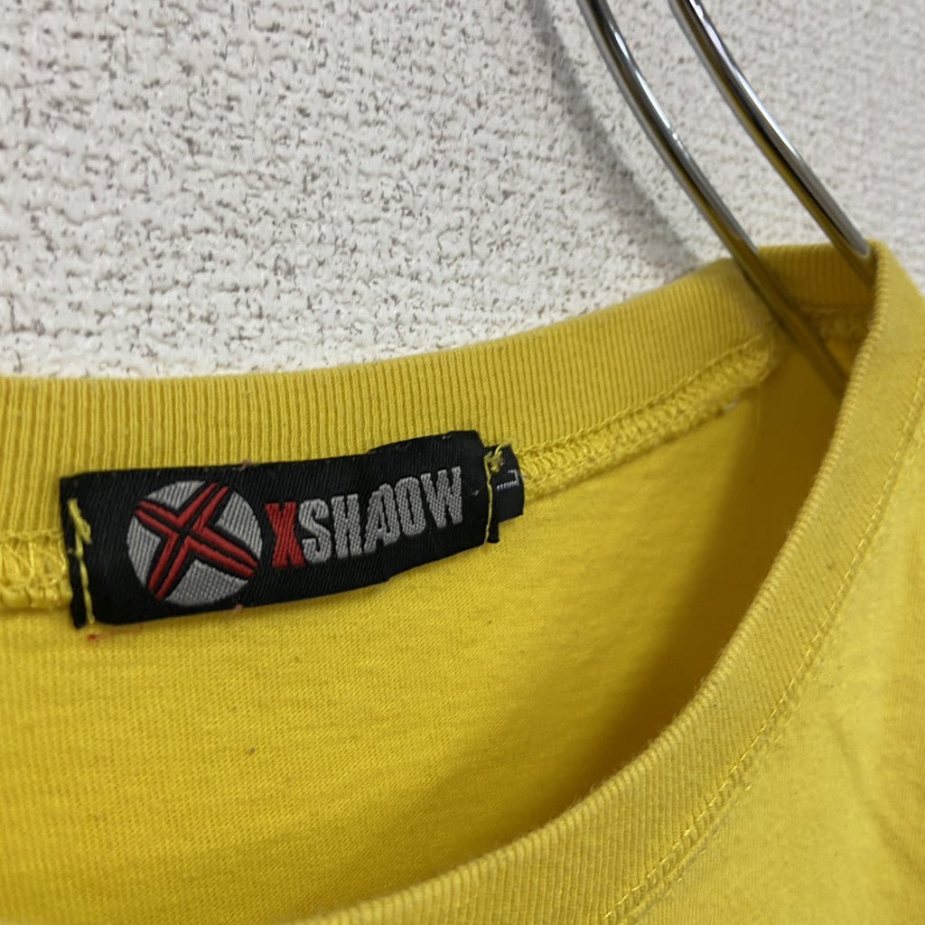 XSHADOW　ONE PIESE　ワンピース　モンキーDルフィ　半袖Tシャツ　アニメT　黄色　イエロー　Lサイズ　古着