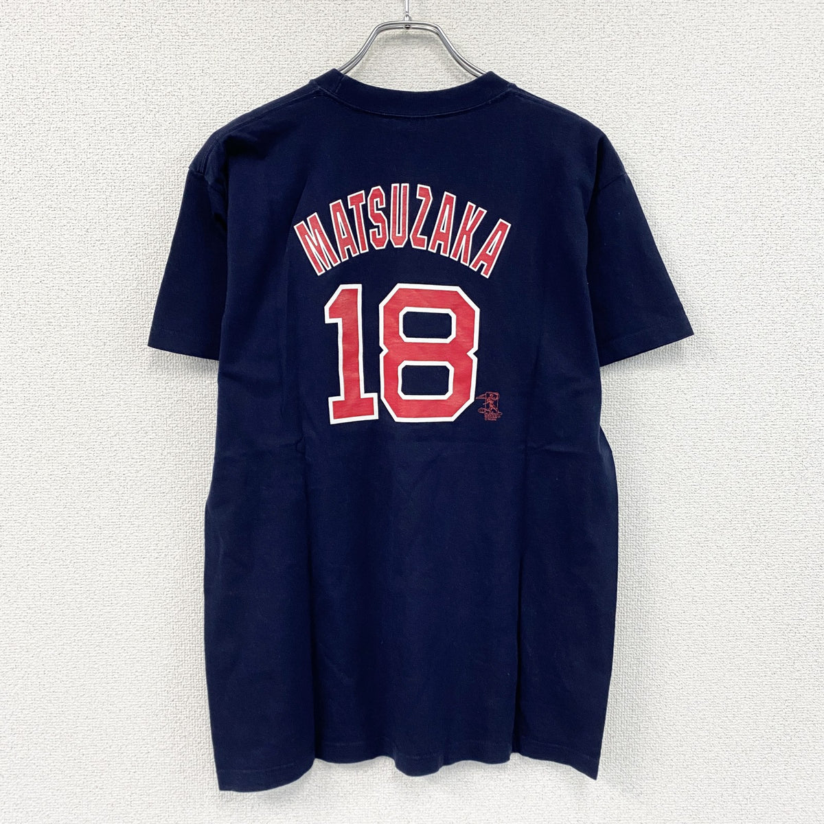 Majestic　マジェスティック　RED SOX　レッドソックス　松坂大輔　半袖プリントTシャツ　紺　ネイビー　XLサイズ　古着