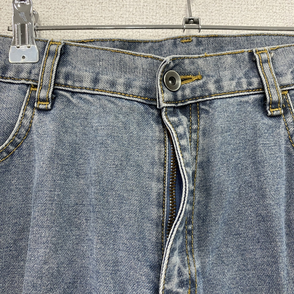 UNIQLO　ユニクロ　デニムパンツ/ジーンズ　フェード　ジップフライ　インディゴ　XLサイズ　古着