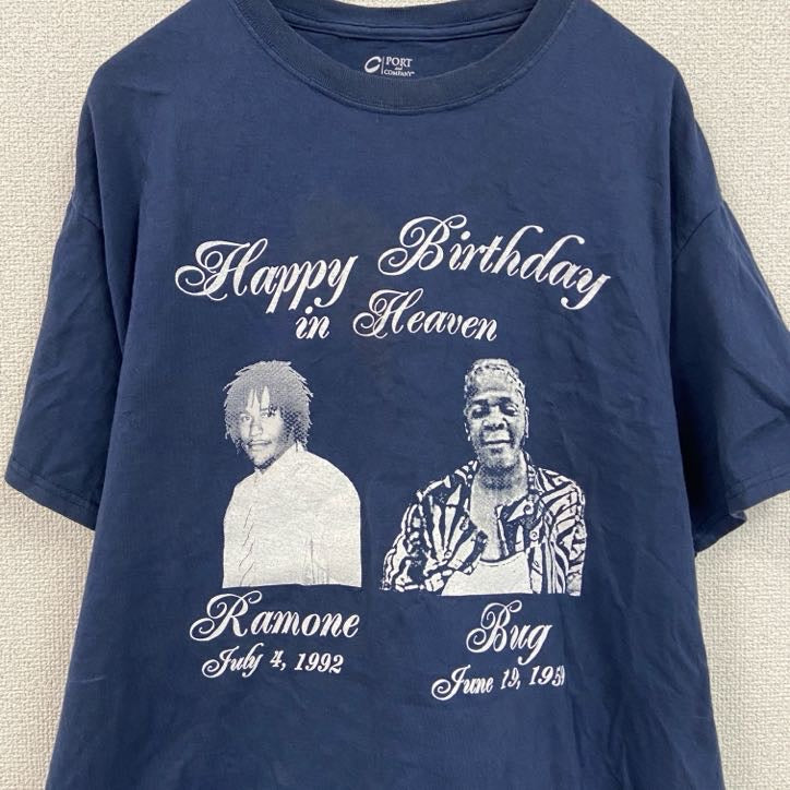 古着 used　00s　PORT and COMPANY　半袖プリントTシャツ　ヴィンテージ　紺色　ネイビー　Lサイズ