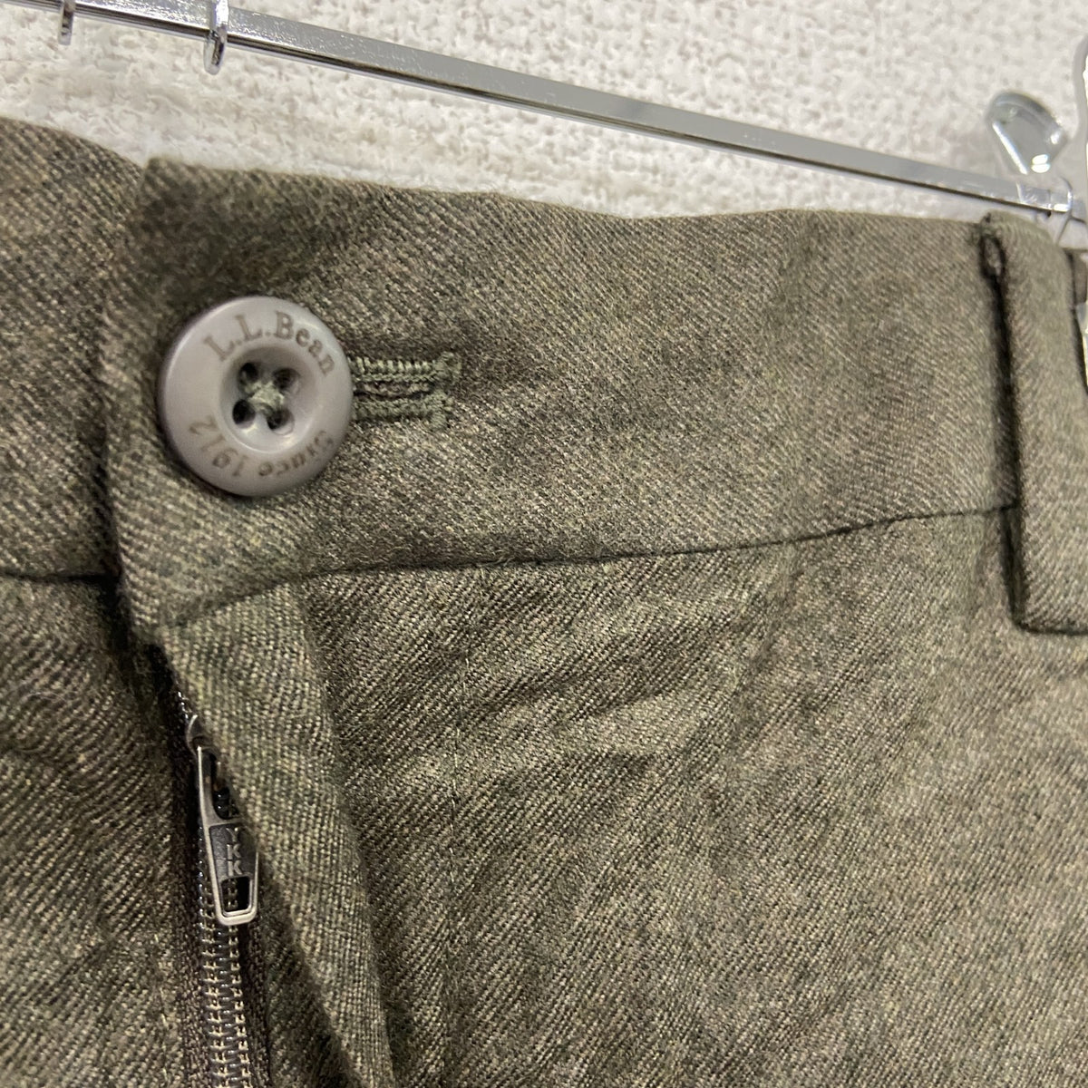 L.L.Bean　エルエルビーン　ウールパンツ　ジップフライ　茶色　ブラウン　38サイズ　古着