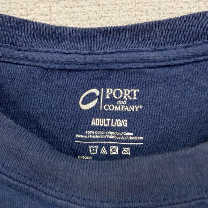 古着 used　00s　PORT and COMPANY　半袖プリントTシャツ　ヴィンテージ　紺色　ネイビー　Lサイズ
