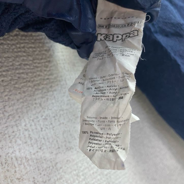 kappa　カッパ　ハーフジップアクリルニットセーター　紺　ネイビー　Mサイズ　古着