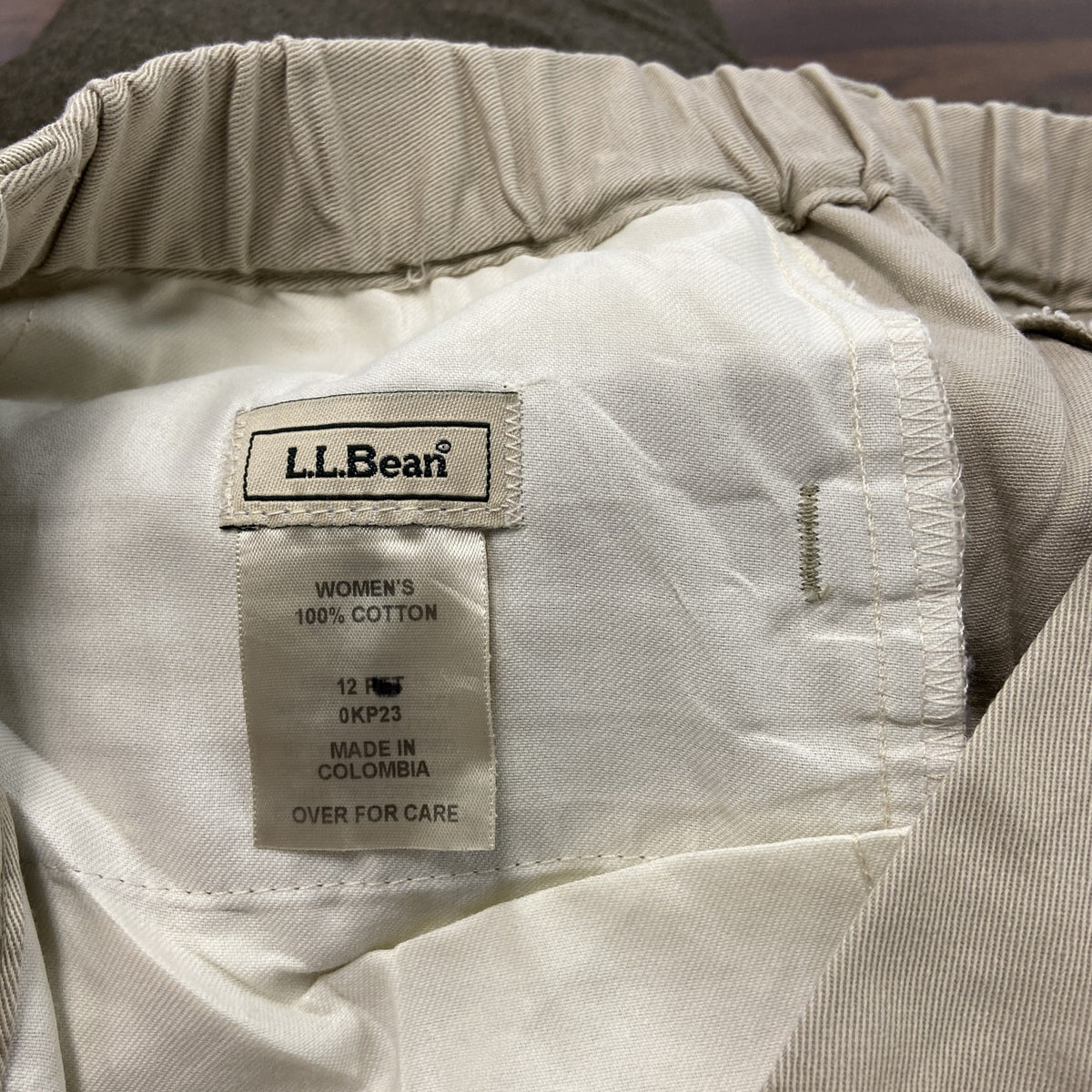 L.L.Bean　エルエルビーン　チノパンツ　ジップフライ　ベージュ　12PETサイズ　古着