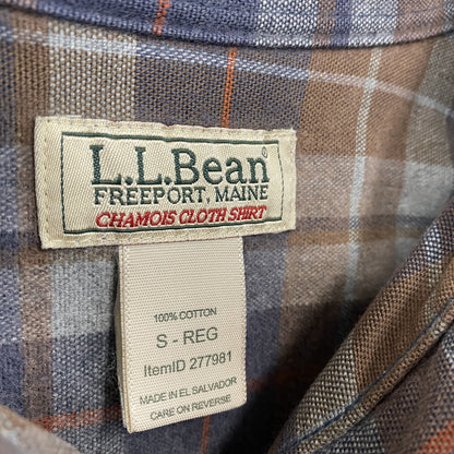 ～00s　L.L.Bean　エルエルビーン　CHAMOIS CLOTH SHIRT　シャモアクロスシャツ　長袖チェック柄ネルシャツ　マルチカラー　Sサイズ