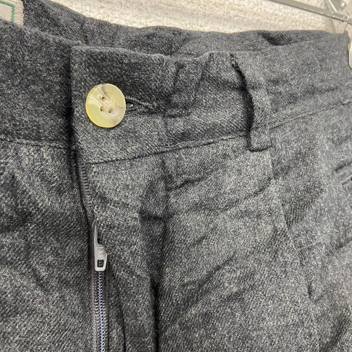 L.L.Bean　エルエルビーン　ウールパンツ　ジップフライ　ダークグレー　6サイズ　古着