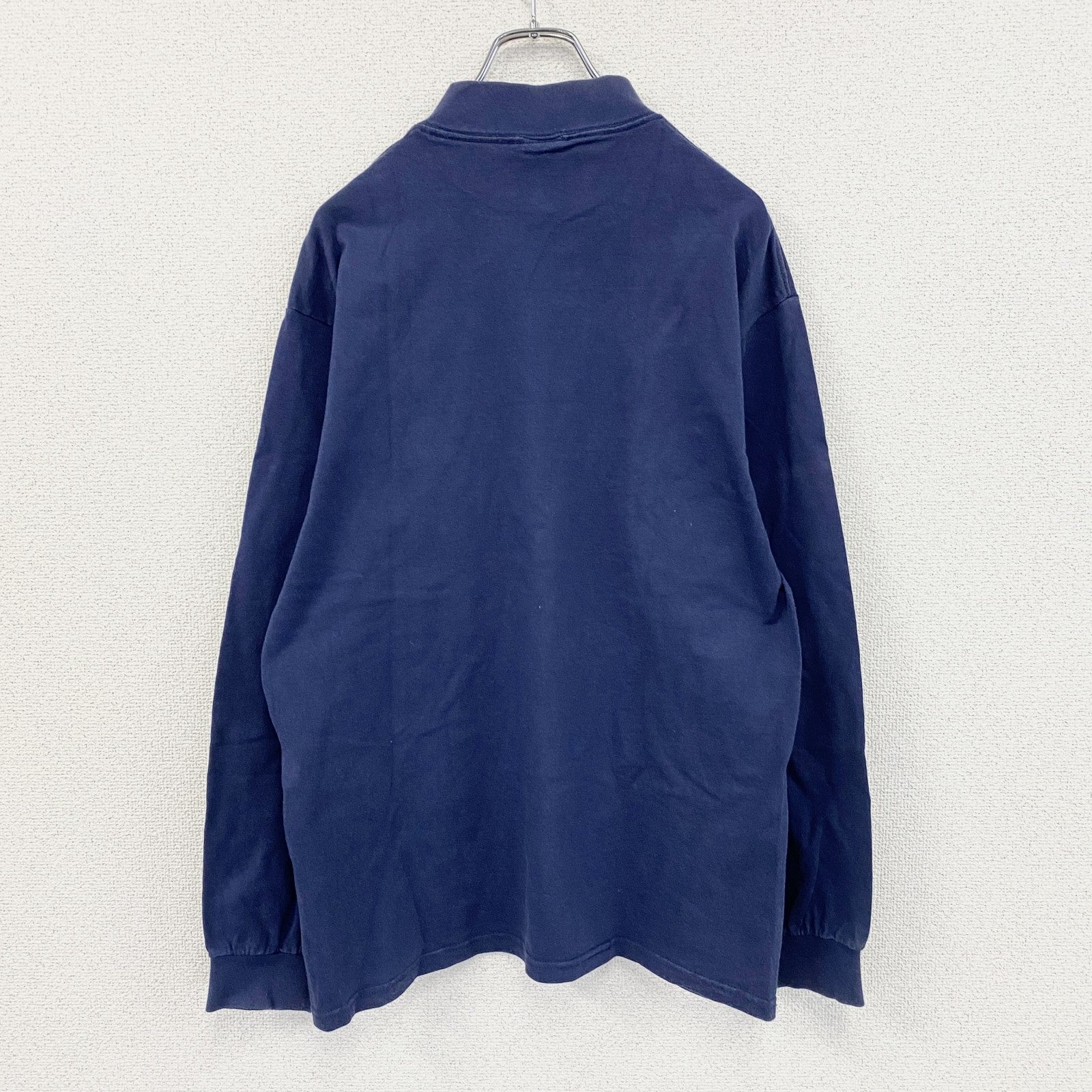 90s　NIKE　ナイキ　NFL　COWBOYS　長袖Tシャツ/ロンT　ハイネック　スウッシュ　紺　ネイビー　Mサイズ　　ヴィンテージ　古着