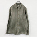 L.L.Bean　エルエルビーン　長袖ボタンダウンシャツ　チェック柄　緑　グリーン　Mサイズ　古着