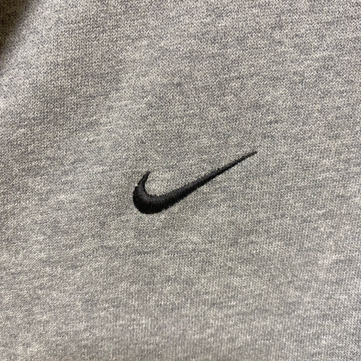 古着 used　NIKE　ナイキ　長袖ハーフジップスウェット　ワンポイントロゴプリントトレーナー　グレー　Lサイズ