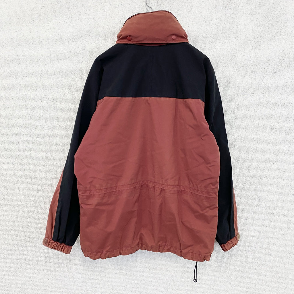 mont-bell　モンベル　マウンテンパーカー　中綿入り　比翼仕立て　赤　レッド　黒　ブラック　Mサイズ　古着