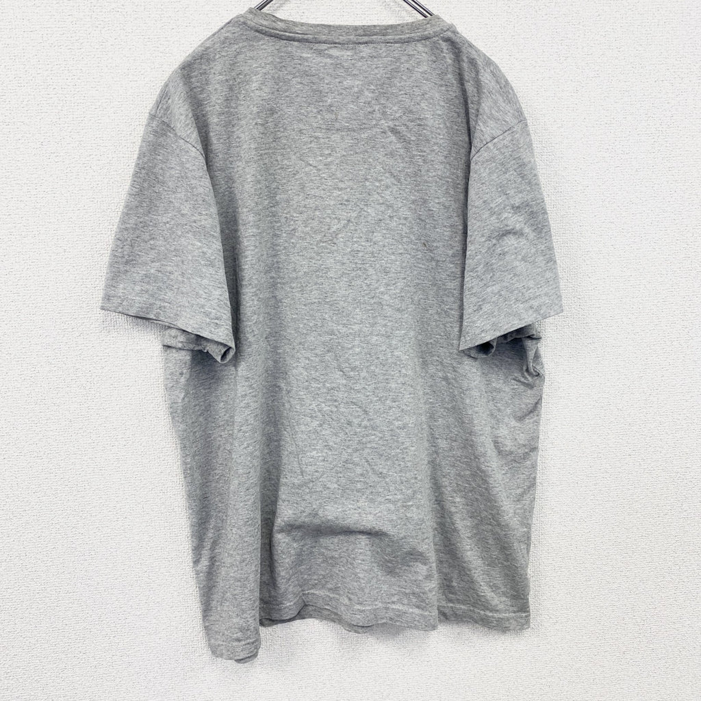 DENIM SEVENTY THREE　半袖プリントTシャツ　ロボT　灰色　霜降りグレー　2XLサイズ　古着