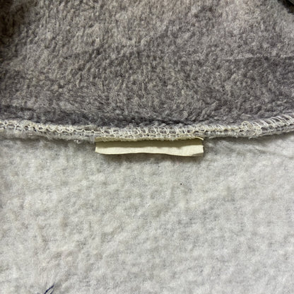 古着 used　TOMMY HILFIGER トミーヒルフィガー　フリースベスト　ワンポイント刺繍　グレー　ホワイト　ハイネック