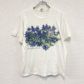 FRUIT OF THE LOOM　フルーツオブザルーム　半袖プリントTシャツ　シングルステッチ　花　白　ホワイト　Lサイズ カットソー メンズ コットン 古着