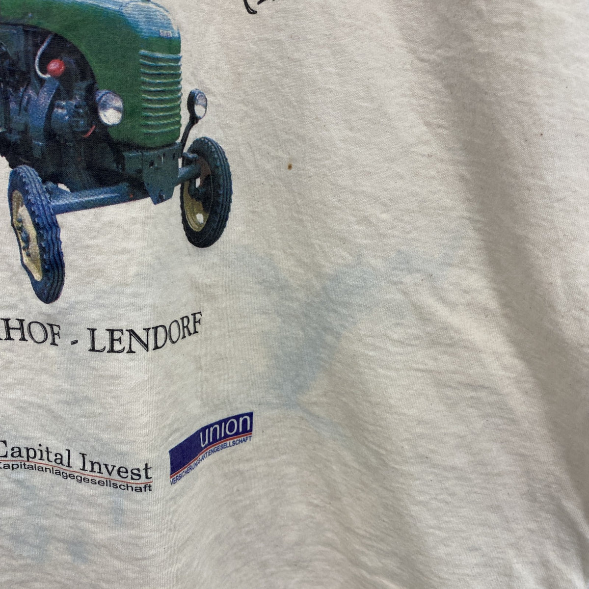 SCREEN STARS　半袖プリントTシャツ　TRAKTOREN　トラクター　白　ホワイト　XLサイズ カットソー メンズ コットン 古着