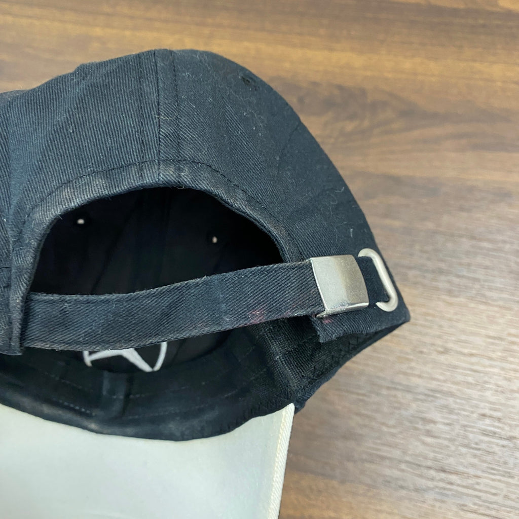 Mercedes Benz　メルセデスベンツ　6パネルキャップ　ベースボールキャップ　刺繍ロゴ　企業ロゴ　黒　ブラック 帽子 メンズ コットン 古着