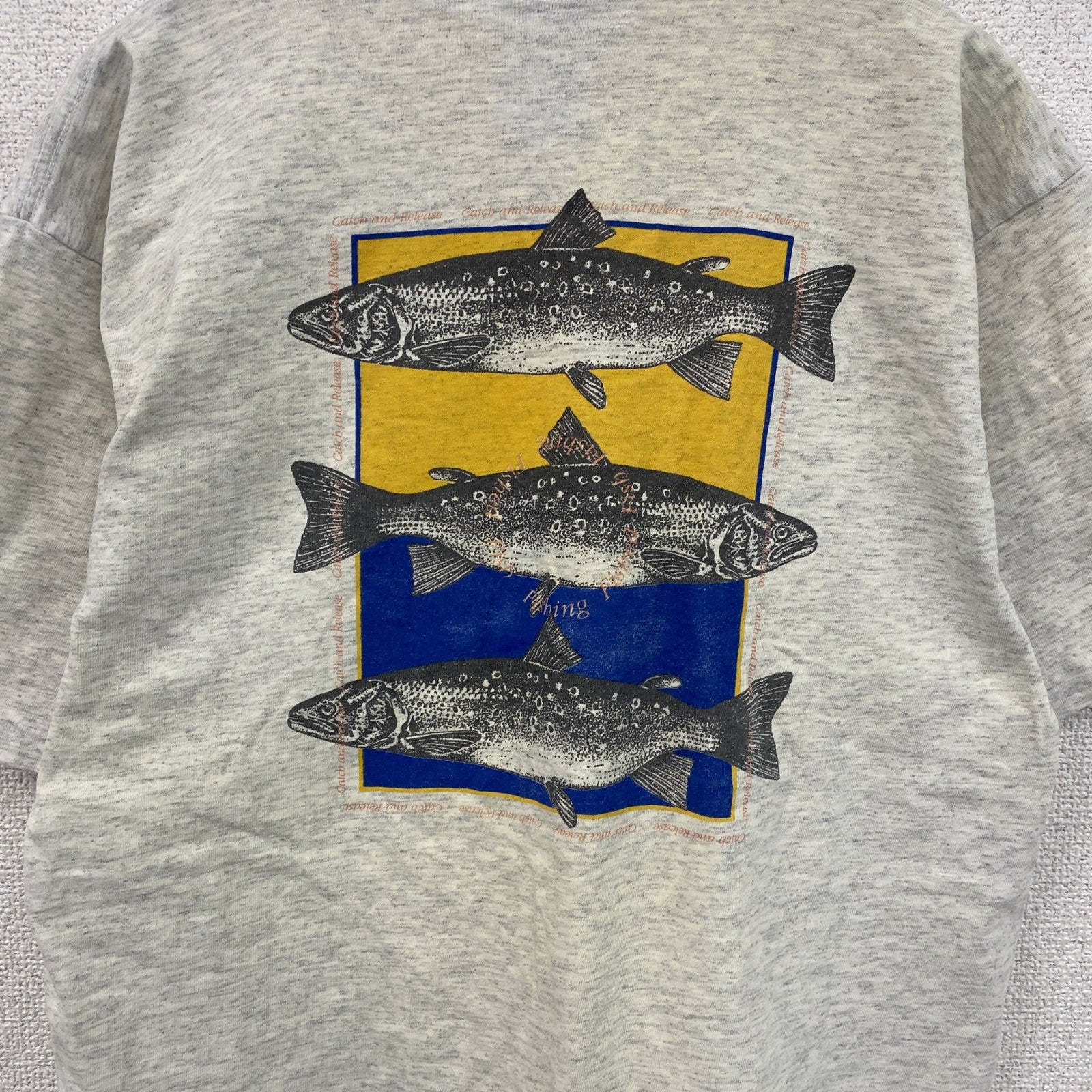 90s　Columbia　コロンビア　半袖Tシャツ　シングルステッチ　ヴィンテージ　霜降りグレー　Mサイズ　古着