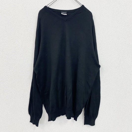 NIKE GOLF　ナイキ ゴルフ　ウールカーディガン　スウッシュロゴ　黒　ブラック　XLサイズ