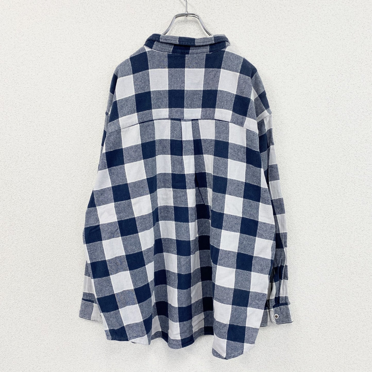 Levi's　リーバイス　Silver Tab　長袖シャツ　ブロックチェック　青　ブルー　白　ホワイト　XLサイズ