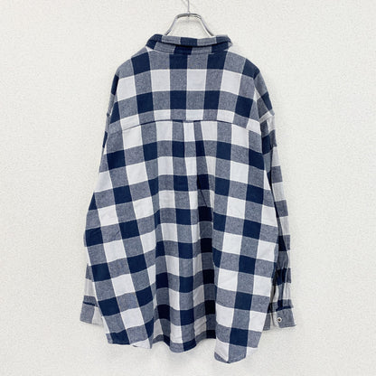 Levi's　リーバイス　Silver Tab　長袖シャツ　ブロックチェック　青　ブルー　白　ホワイト　XLサイズ