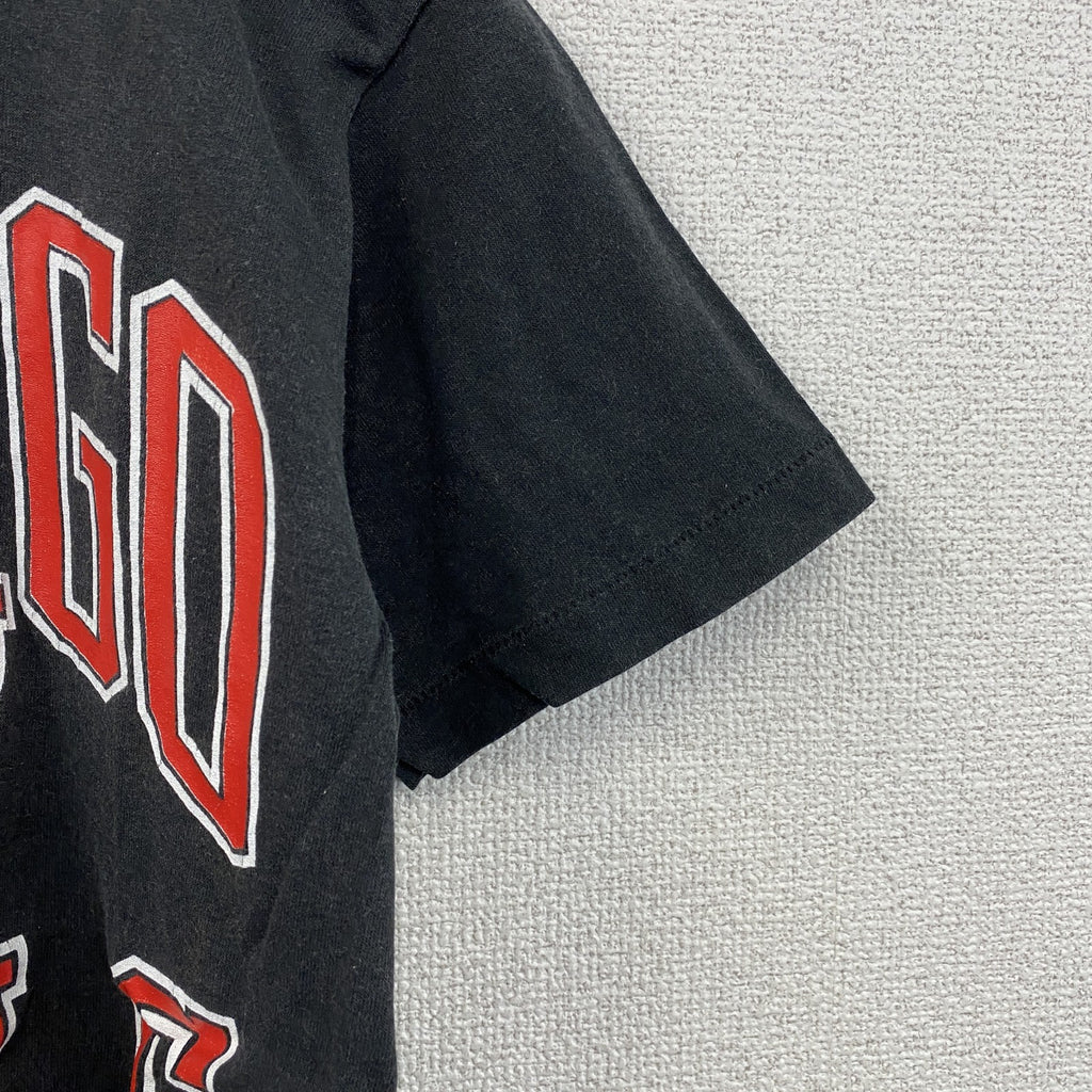 80s～　Stedman　ステッドマン　NBA　シカゴブルズ　半袖Tシャツ　シングルステッチ　黒　ブラック　Mサイズ　　ヴィンテージ　古着