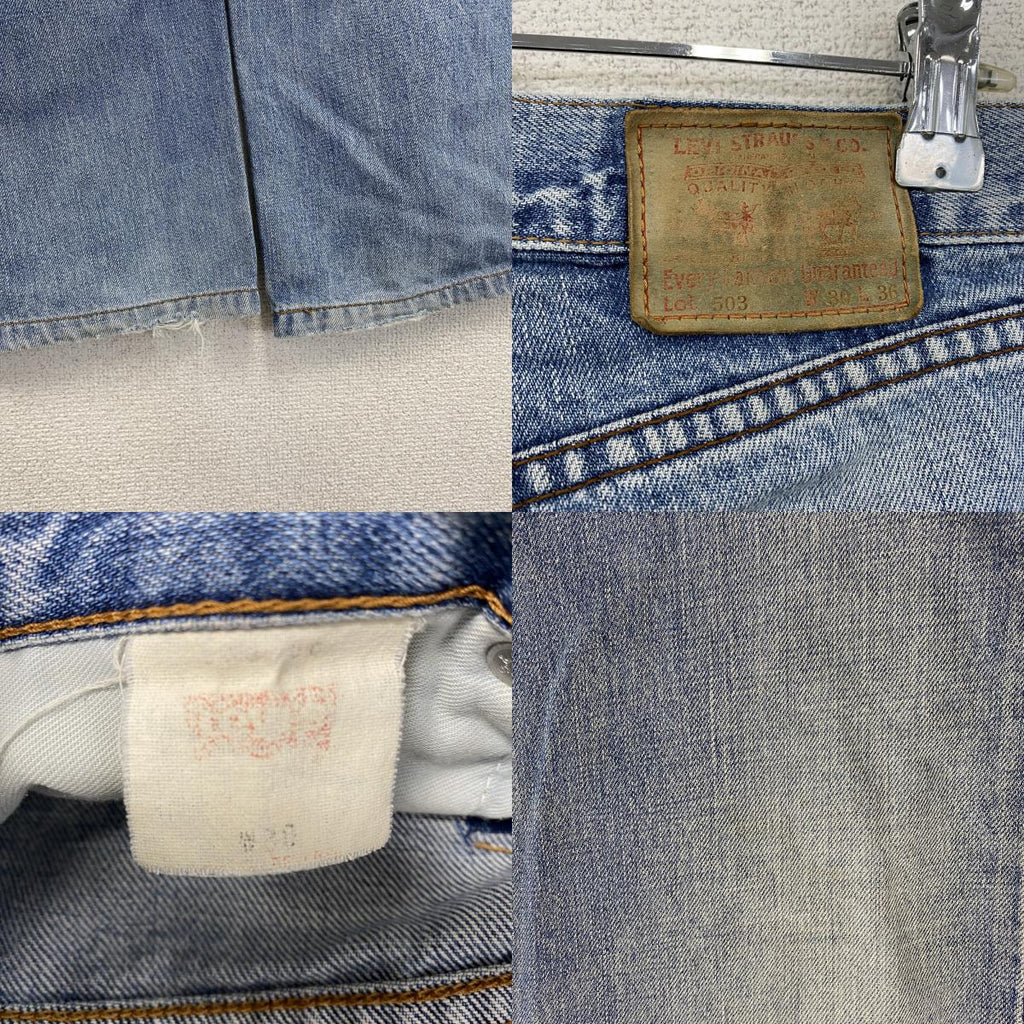 Levi’s　リーバイス　503　デニムパンツ/ジーンズ　縦落ち　ジップフライ　インディゴ　W30サイズ　古着