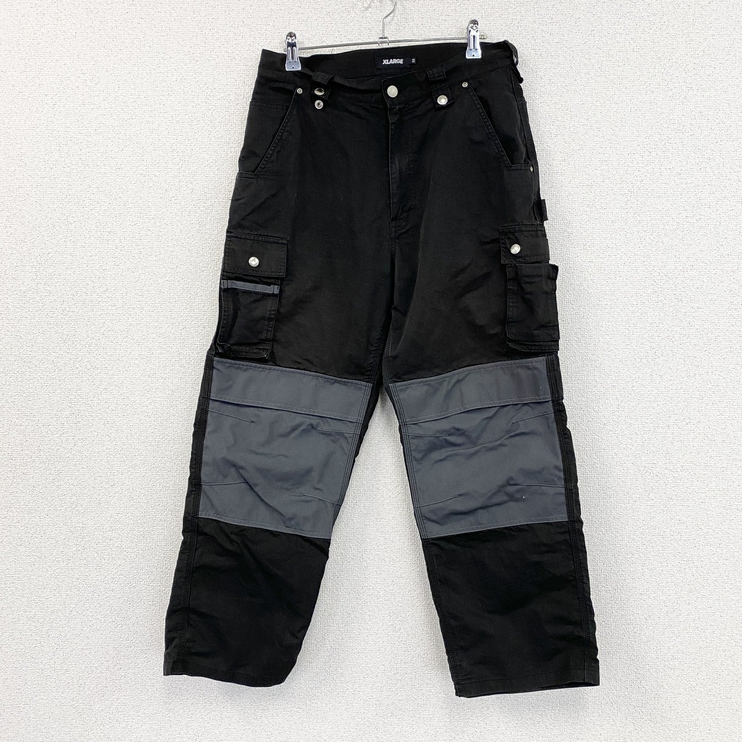 X-LARGE　エクストララージ　タクティカルワークパンツ　カーゴパンツ　黒　ブラック　32サイズ