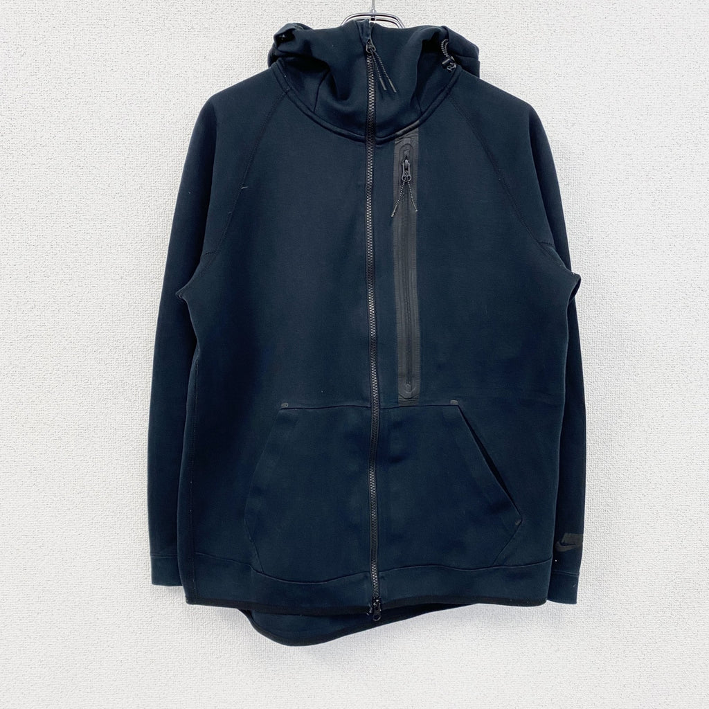 NIKE　ナイキ　フルジップパーカー/フーディー　ハイネック　スウッシュ　黒　ブラック　Lサイズ　古着