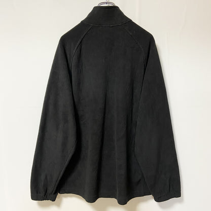 古着 used　STARTER　スターター　長袖無地フリースジャケット　フルジップアウター　ロゴ刺繍　黒　ブラック　Lサイズ