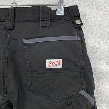 X-LARGE　エクストララージ　タクティカルワークパンツ　カーゴパンツ　黒　ブラック　32サイズ