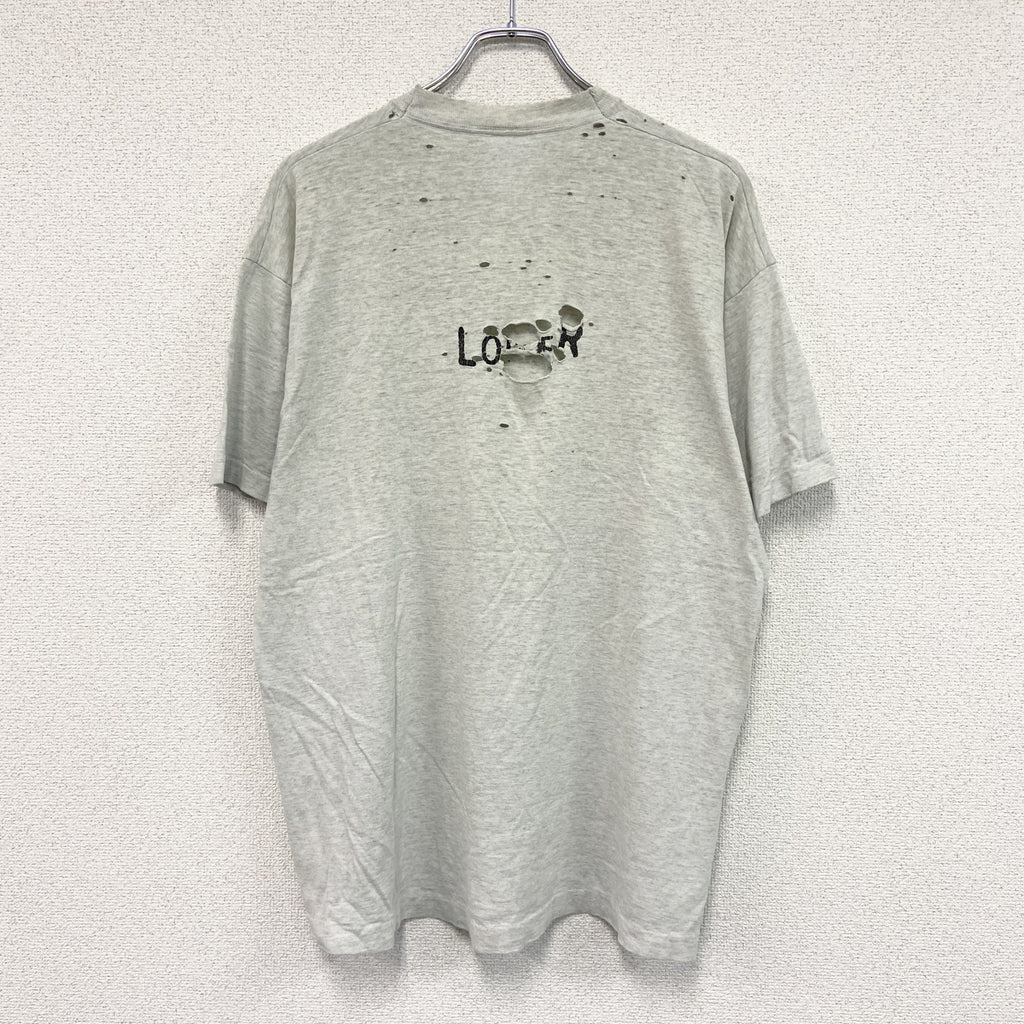FRUIT OF THE LOOM　フルーツオブザルーム　半袖プリントTシャツ　シングルステッチ　グレー　XLサイズ カットソー メンズ コットン 古着