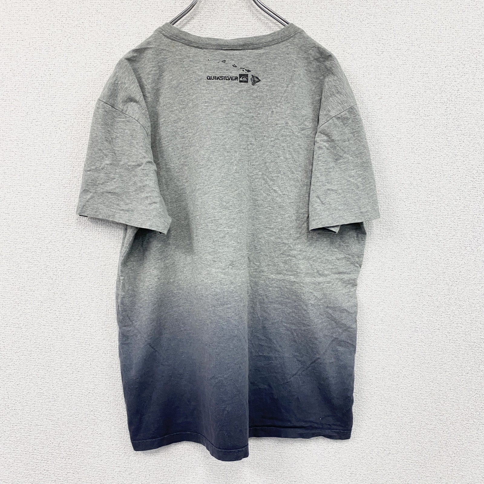 QUIKSILVER　クイックシルバー　半袖プリントTシャツ　灰色　グレー　Mサイズ　古着