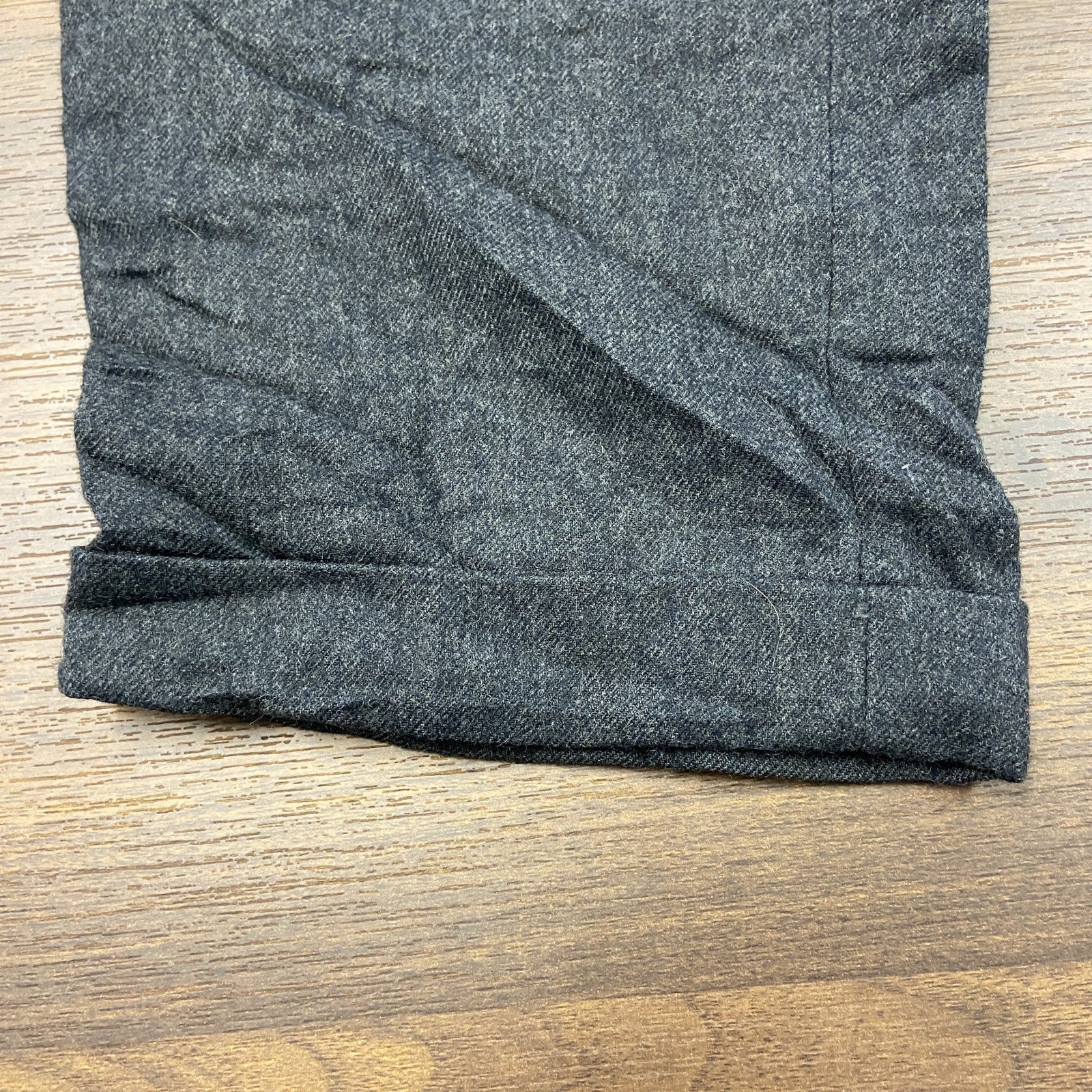 L.L.Bean　エルエルビーン　ウールパンツ　ジップフライ　ダークグレー　6サイズ　古着