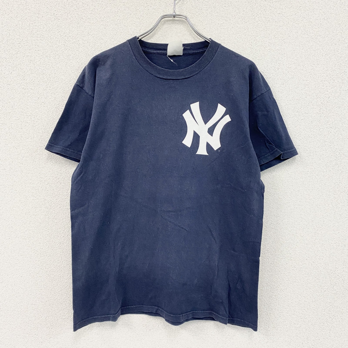 00s　new york yankees　ニューヨークヤンキース　松井秀喜　MLB　半袖プリントTシャツ　紺　ネイビー　古着