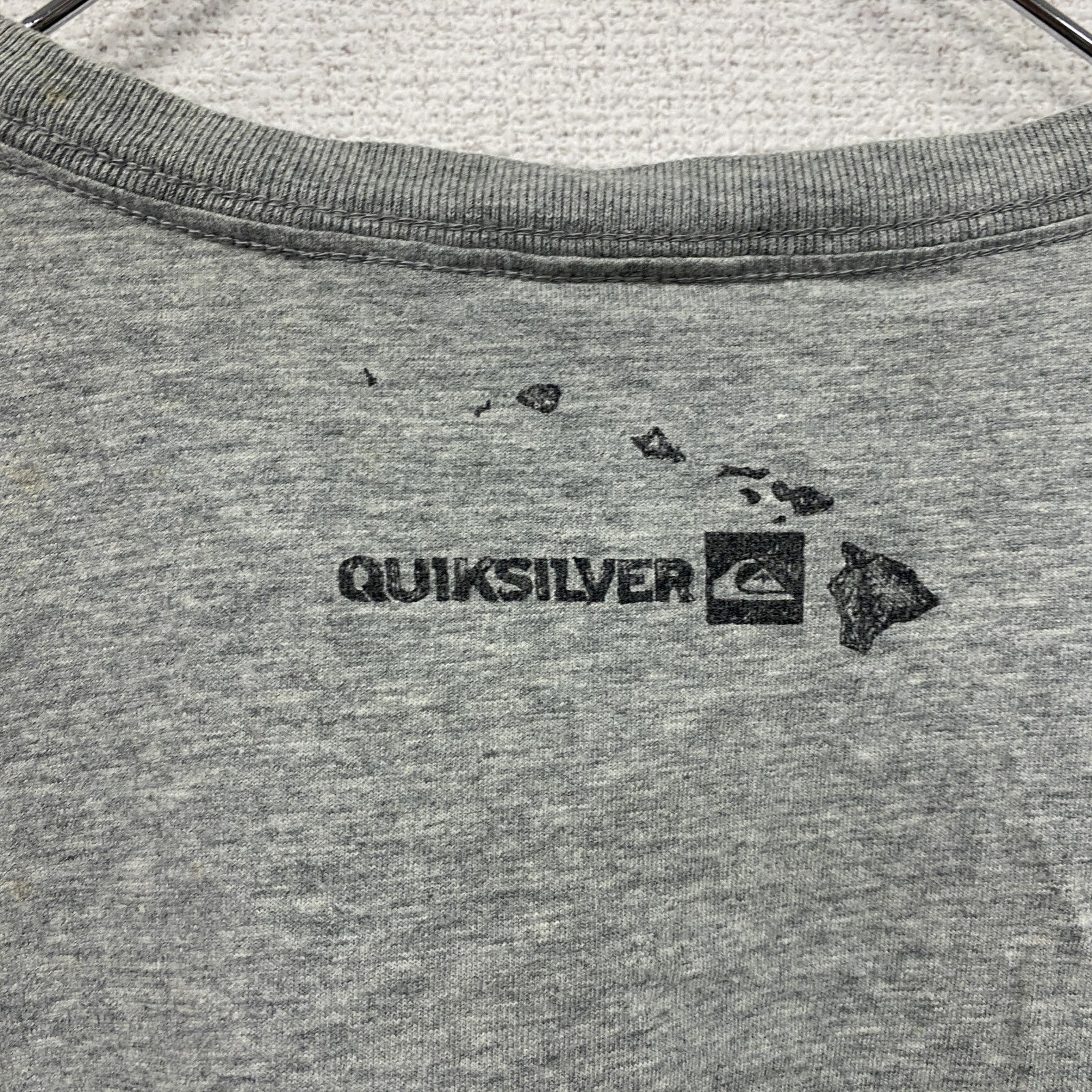 QUIKSILVER　クイックシルバー　半袖プリントTシャツ　灰色　グレー　Mサイズ　古着
