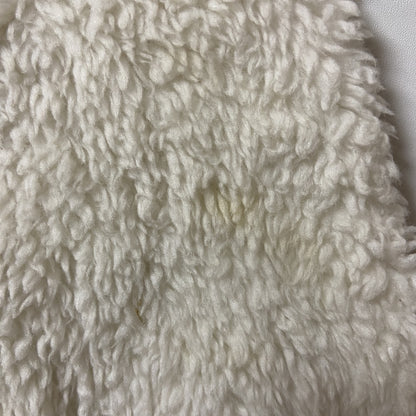 古着 used　TOMMY HILFIGER トミーヒルフィガー　長袖ボアフリースプルオーバー　ロゴ刺繍　白　Lサイズ