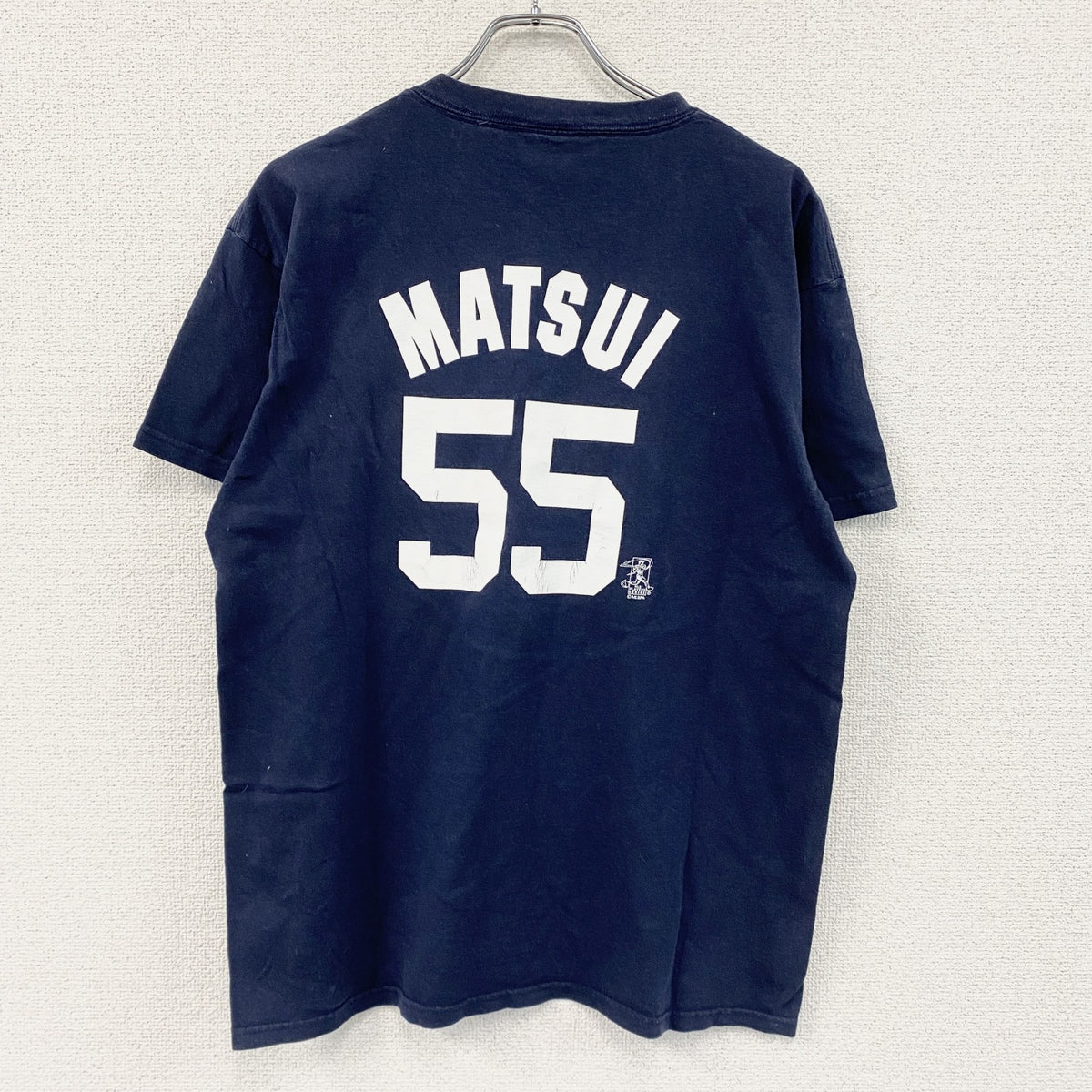 00s　new york yankees　ニューヨークヤンキース　松井秀喜　MLB　半袖プリントTシャツ　紺　ネイビー　古着