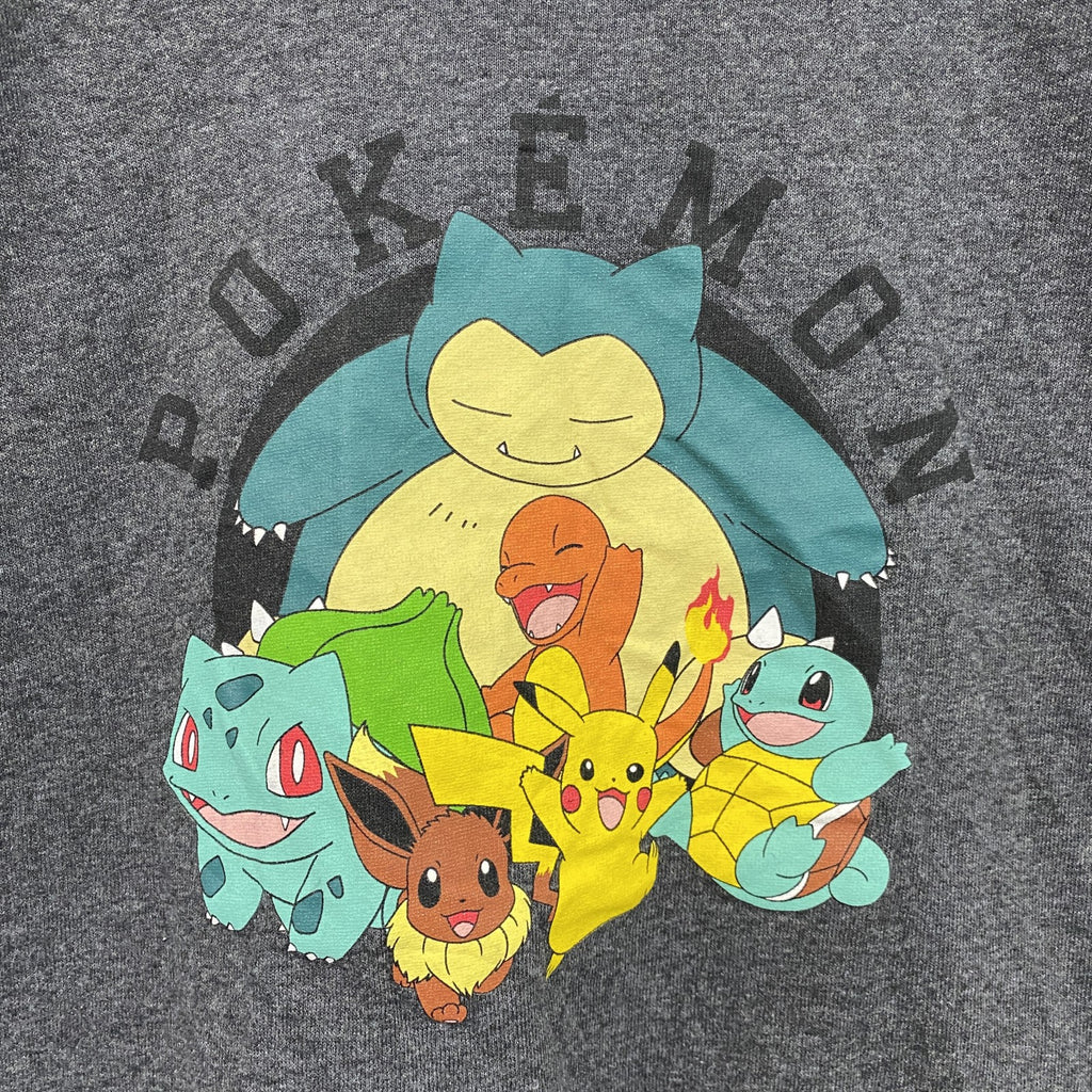 POKEMON　ポケモン　半袖プリントTシャツ　アニメT　キャラクターT　灰色　グレー　Lサイズ　古着