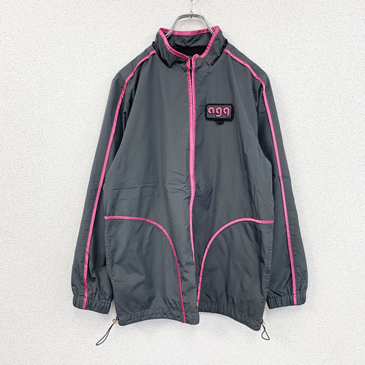 ALGON QUINS　アルゴンキン　フルジップジャケット　灰色　グレー　ピンク