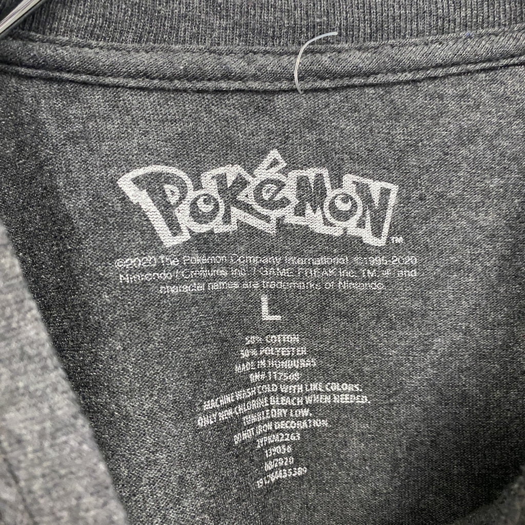 POKEMON　ポケモン　半袖プリントTシャツ　アニメT　キャラクターT　灰色　グレー　Lサイズ　古着