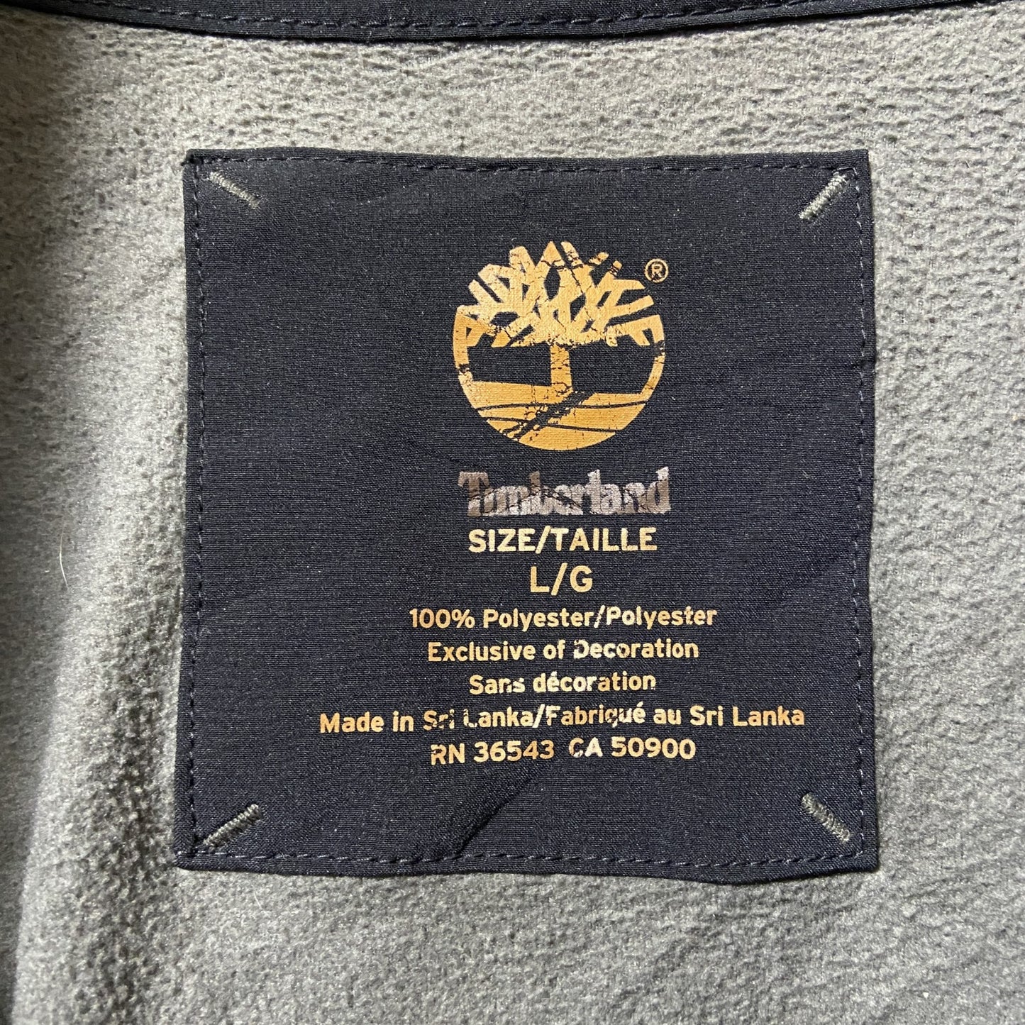 古着 used　Timberland ティンバーランド　長袖ハーフジップフリースジャケット　ワンポイントロゴ刺繍　Lサイズ