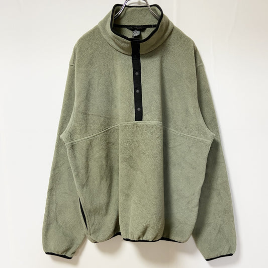 古着 used　L.L.Bean　エルエルビーン　長袖フリースジャケット　プルオーバー　ハーフボタン　ビッグシルエット　XLサイズ