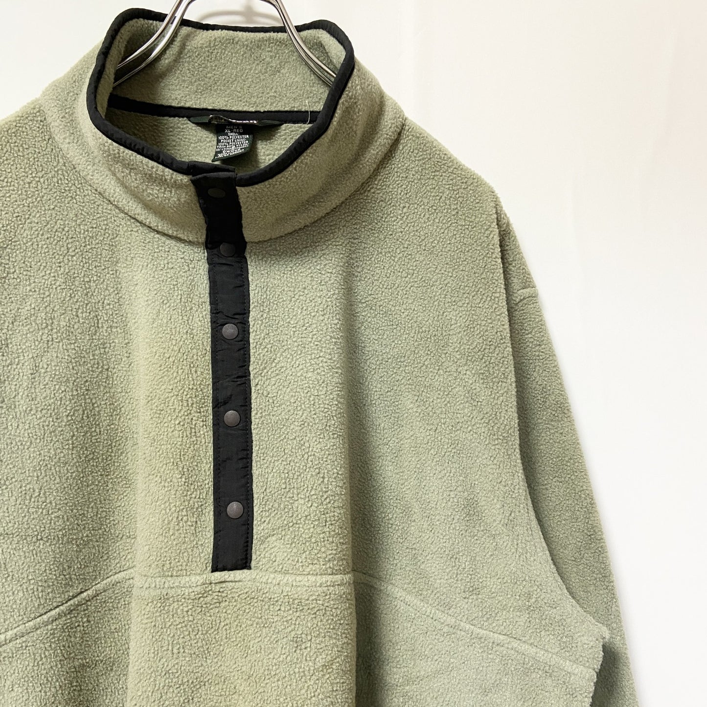 古着 used　L.L.Bean　エルエルビーン　長袖フリースジャケット　プルオーバー　ハーフボタン　ビッグシルエット　XLサイズ