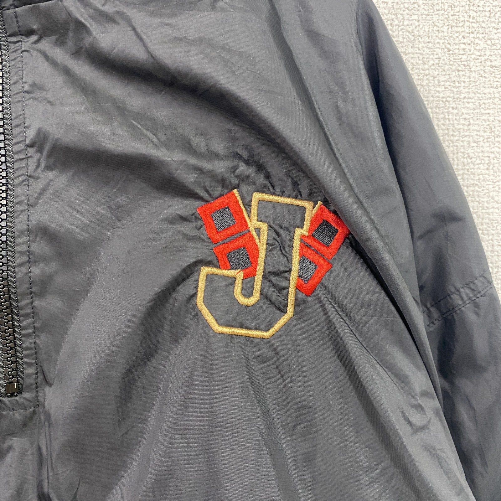 Charles River　チャーリーズリバー　アノラックパーカー　刺繍ロゴ　黒　ブラック　Lサイズ　古着