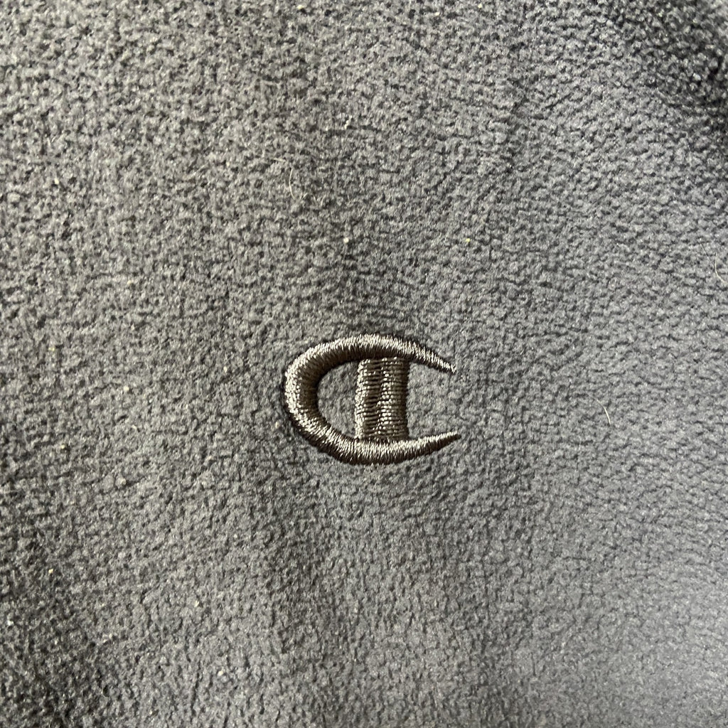 Champion　チャンピオン　ハーフジップフリースジャケット/ボアジャケット　ラグランスリーブ　現行　紺　ネイビー　Lサイズ　古着