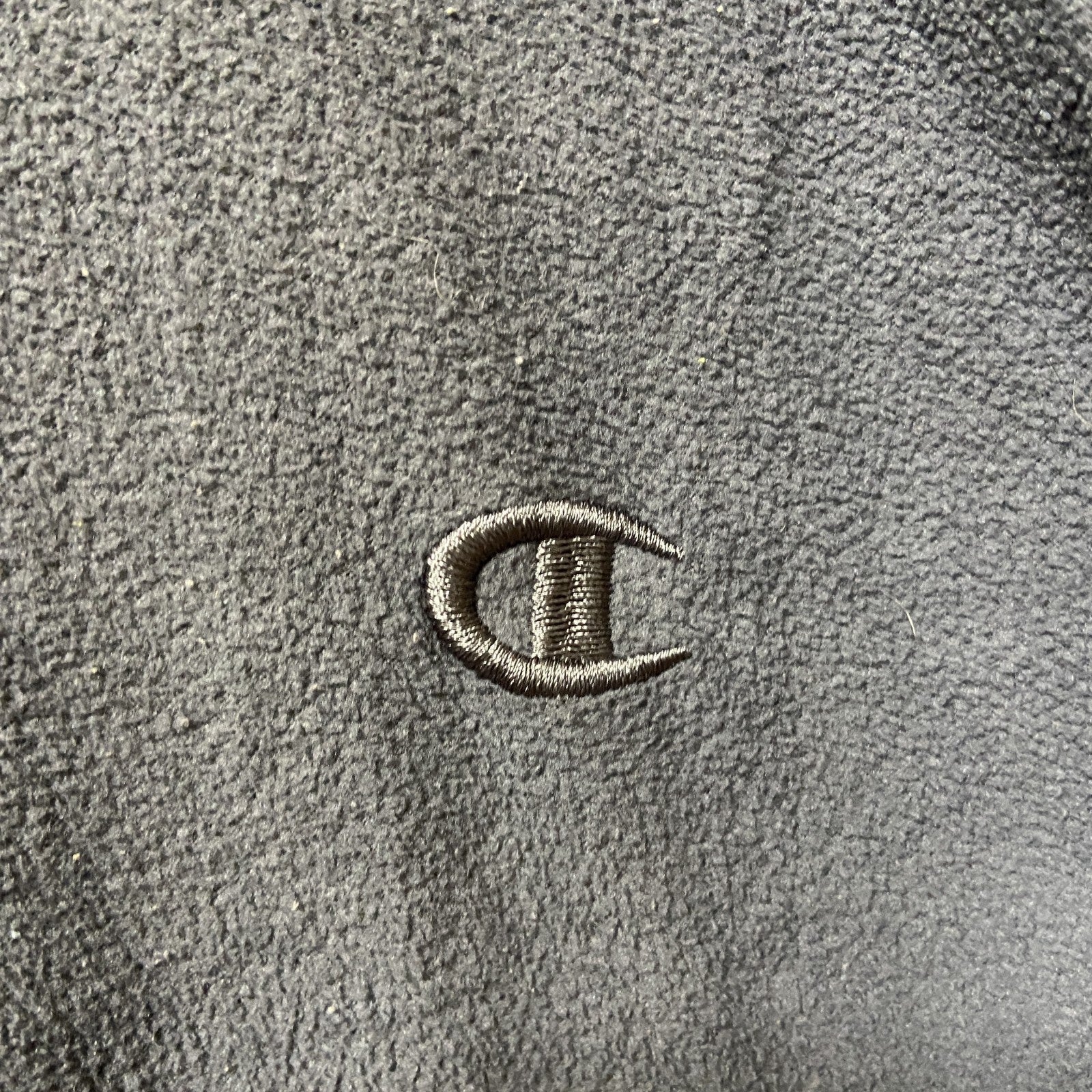 Champion　チャンピオン　ハーフジップフリースジャケット/ボアジャケット　ラグランスリーブ　現行　紺　ネイビー　Lサイズ　古着