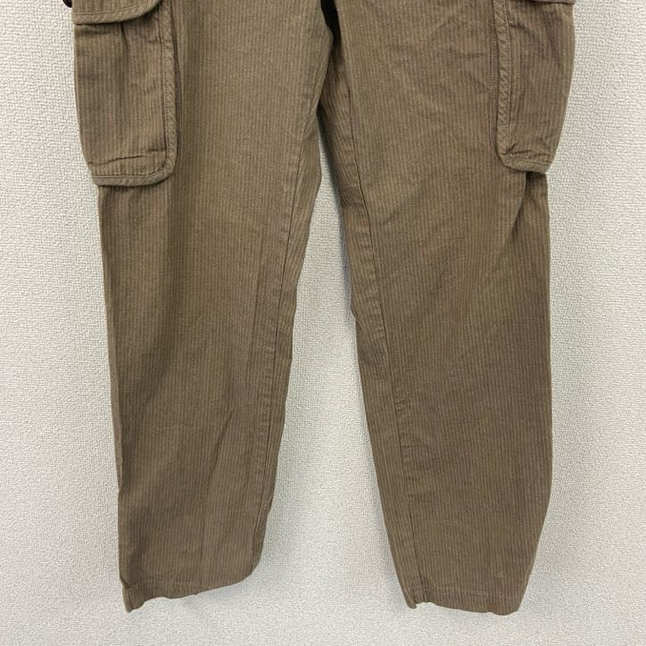 CHAPS　チャップス　カーゴパンツ　ストライプ柄　ジップフライ　茶色　ブラウン　W31サイズ　古着