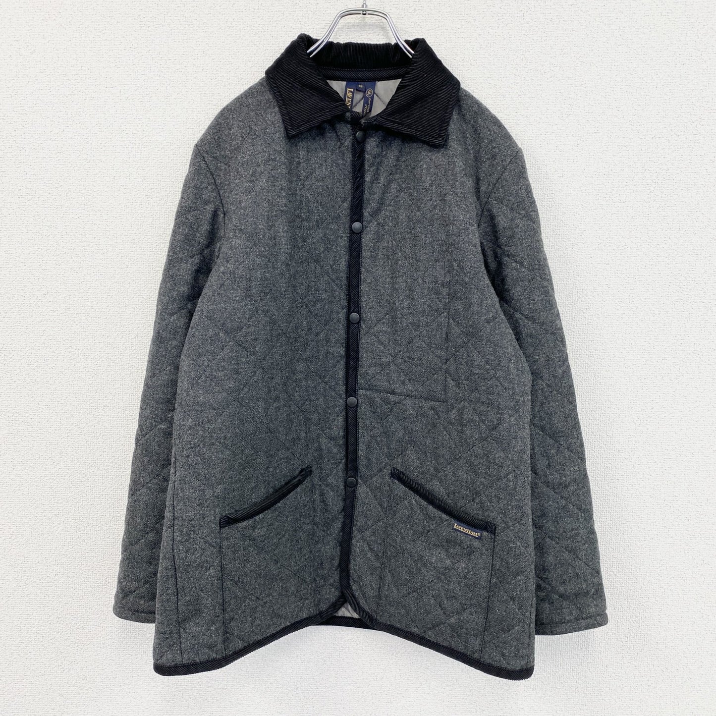 LAVENHAM　ラベンハム　WOOL DENHAM　キルティングジャケット　中綿入り　灰色　グレー　38サイズ