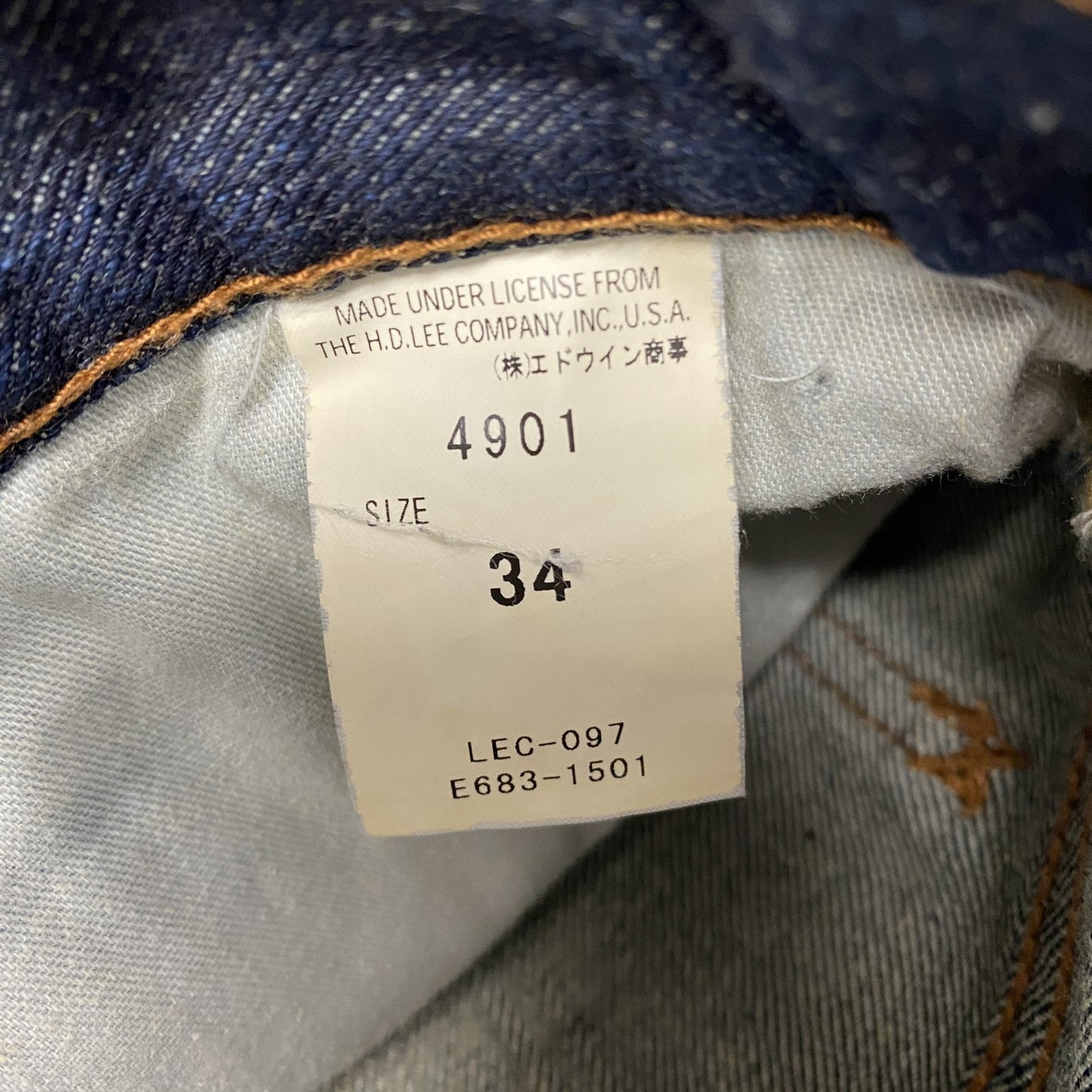 Lee　リー　デニムパンツ/ジーンズ　インディゴ　W34サイズ