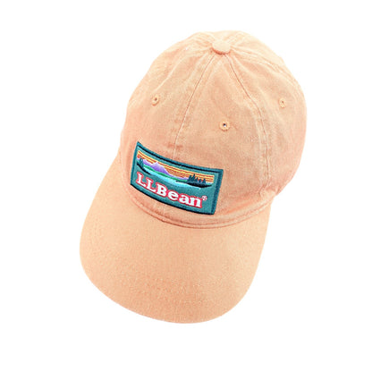L.L.Bean　エルエルビーン　6パネルキャップ　ベースボールキャップ　ロゴ刺繡　オレンジ