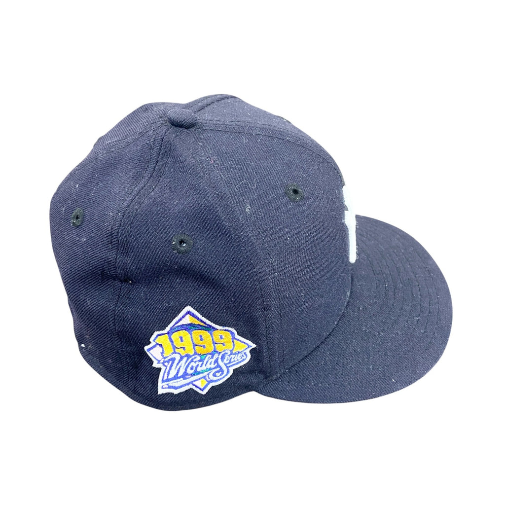NEW ERA　ニューエラ　ニューヨークヤンキース　6パネルキャップ　ベースボールキャップ　紺　ネイビー　7サイズ　古着